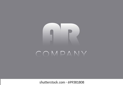 AR A R letter logo combination pastel blue alphabet vector creative company icon design template modern
