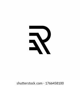 AR A R letter logo design vector