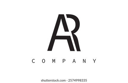 AR A R Letter Logo Design with a Creative Cut.