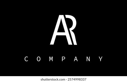 AR A R Letter Logo Design with a Creative Cut.