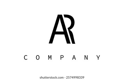AR A R Letter Logo Design with a Creative Cut.
