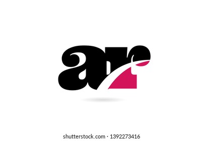 ar a r pink and black alphabet letter combination suitable as a logo icon design for a company or business