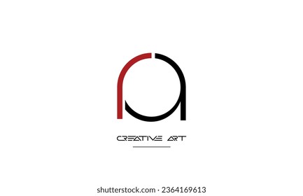 AR, RA, A, R abstract letters logo monogram