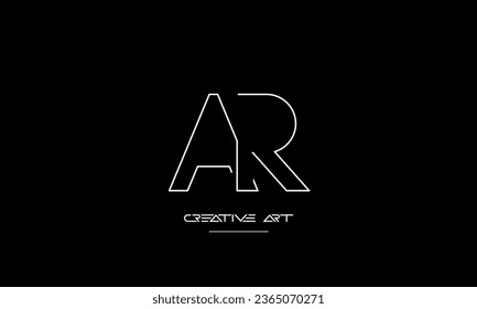 AR, RA, A, R abstract letters logo monogram