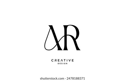 AR, RA, A, R, Abstrakte Buchstaben Logo-Monogramm