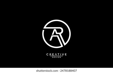 AR, RA, A, R, Abstrakte Buchstaben Logo-Monogramm