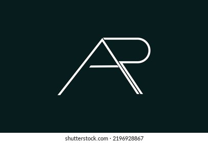 AR or RA Abstract initial monogram letter alphabet logo