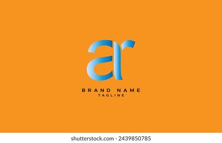 AR, RA, Abstract initial monogram letter alphabet logo design