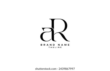 AR, RA, Abstract initial monogram letter alphabet logo design