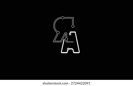 AR, RA LETRA ABSTRATA LOGOTIPO MONOGRAMA