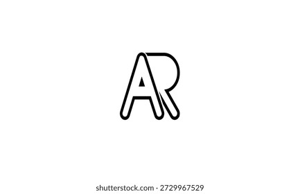 AR, RA ABSTRAKTER BUCHSTABE LOGO MONOGRAMM