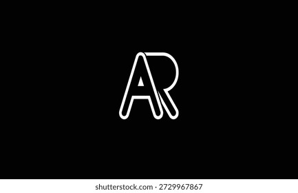 AR, RA MONOGRAMA DE LOGOTIPO DE LETRA ABSTRACTAS