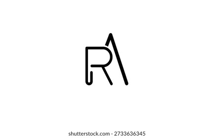 AR, RA ABSTRAKTER BUCHSTABE LOGO MONOGRAMM