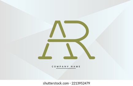AR, RA Abstrakte Buchstaben Logo Monogramm