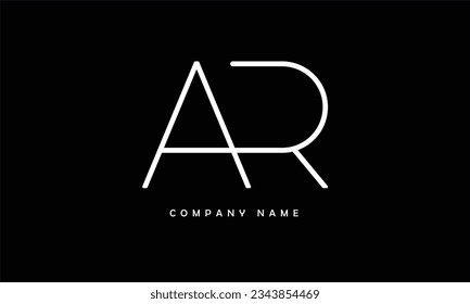 AR, RA Abstract Letters Logo Monogram