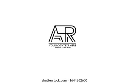 AR RA abstract vector logo monogram template