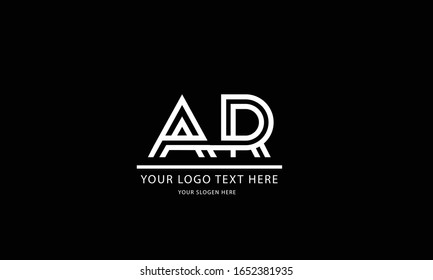 AR RA abstract vector logo monogram template