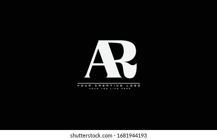 AR RA abstract vector logo monogram template
