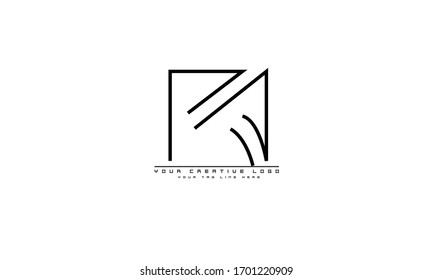 AR RA abstract vector logo monogram template