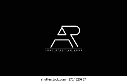 AR RA abstract vector logo monogram template
