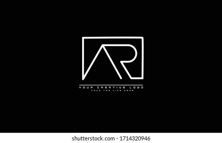 AR RA abstract vector logo monogram template