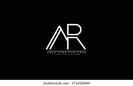 AR RA abstract vector logo monogram template
