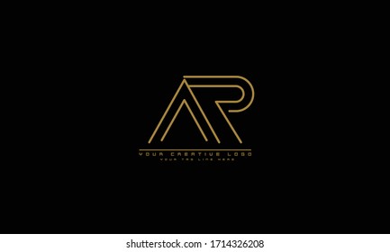 AR RA abstract vector logo monogram template