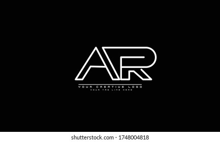 AR RA abstrakte Vektorlogo-Monogramm-Vorlage