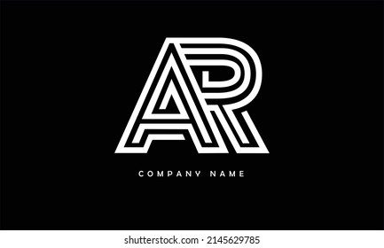 AR, RA Alphabets Letters Logo Monogram