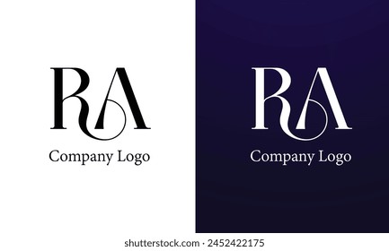 AR or RA Elegant letter logo. Unique attractive creative modern initial RA initial based letter icon logo