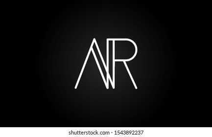 AR or RA initial based letter icon logo Unique modern creative elegant geometric fashion brands black and white color