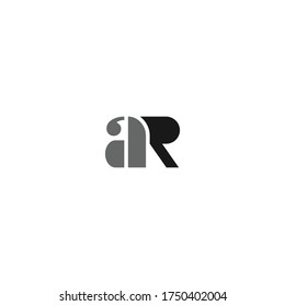 AR or RA letter designs with different colors and backgrounds