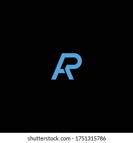 AR or RA letter designs with different colors and backgrounds