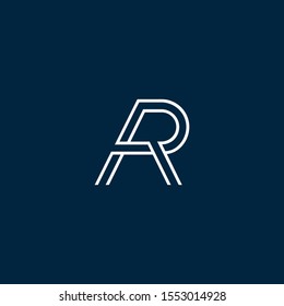 AR or RA letter designs for logo and icons