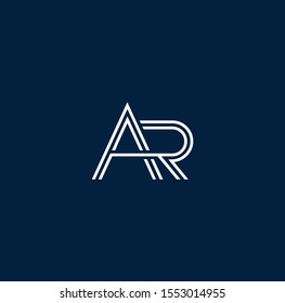 AR or RA letter designs for logo and icons