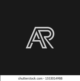 AR or RA letter designs for logo and icons
