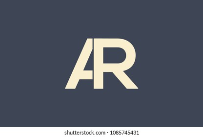 AR RA Letter Initial Logo Design Template