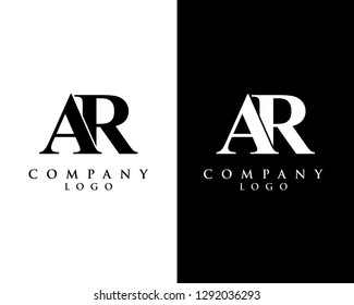 ar, ra letter logo design vector, with white and black color that can be used for any creative business.