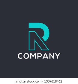 AR or RA letter logo design, Vector file, really easy to change colour and text