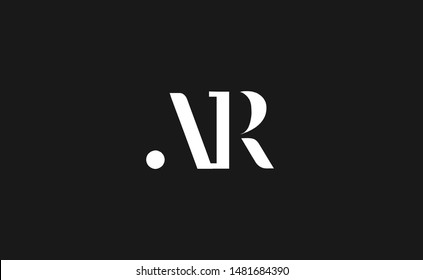 AR, RA Letter Logo Design with Creative Modern Trendy Typography