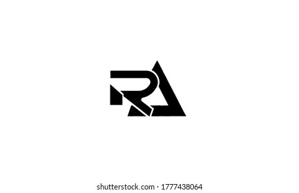 AR or RA letter logo design template elements Vector