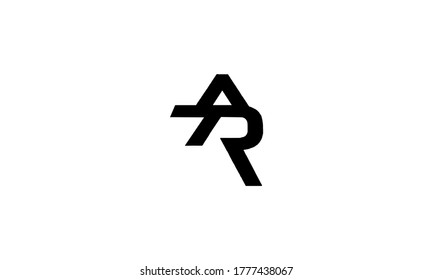 AR or RA letter logo design template elements Vector