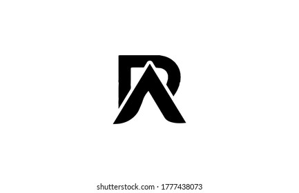 AR or RA letter logo design template elements Vector