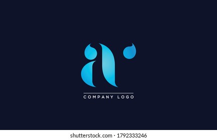 AR, RA Letter Logo Design with Creative Modern Trendy Typography