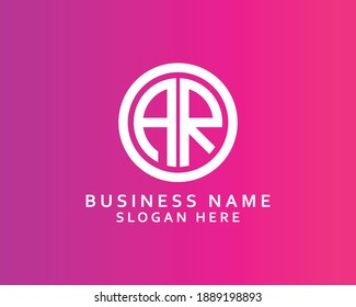 AR RA LETTER LOGO DESIGN VECTOR TEMPLATE