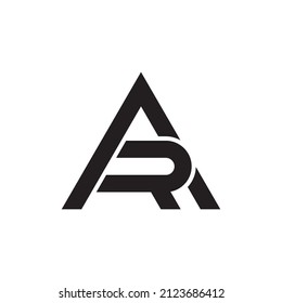 AR or RA letter logo design vector.