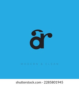 AR or RA letters logo design simple and clean