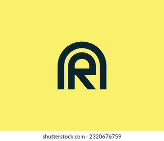 AR RA Logo design vector template