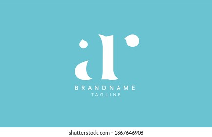 ar ra Lowercase Letter Initial Logo Design Template, Vector Illustration.