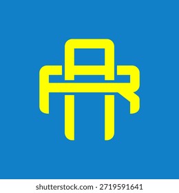 Os logotipos de monograma AR ou RA se sobrepõem.	